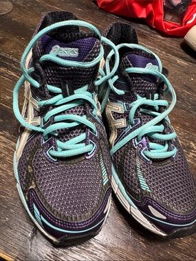 ASICS Women’s Athletic Shoes in Teal and Purple